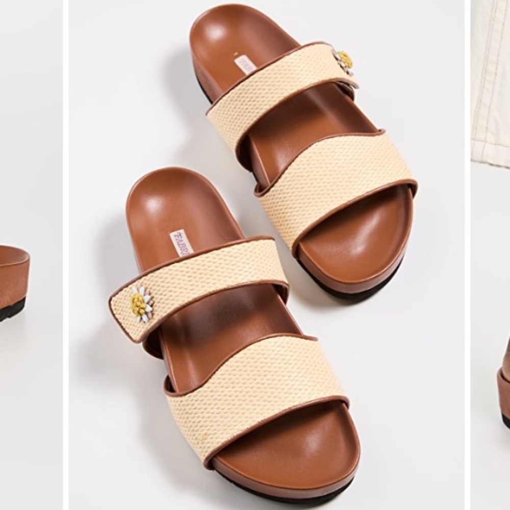 Elegant Cream and Brown Women's Sandals
